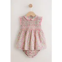Next Blusenkleid Gewebtes Baby-Kleid und Höschen im 2er-Set (2-tlg)