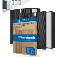 Allyson Aktivkohlefilter Alternative zu Philips Filter FY2422/30 und Aktivkohle FY2420/30, Zubehör für Philips 2000 & 3000 Serie, AC2880, AC2882, AC2885, AC2886, AC2887, AC2888, AC2889, AC2892, AC3810, AC3821, AC3829, HEPA-Element und Aktivkohlefilte