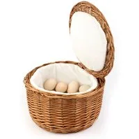 APS Eierkorb, Baumwolle, Rattan, (1-tlg), handgeflochten, Vollweide