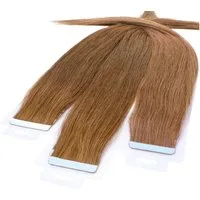 hair2heart Echthaar-Extension Tape Extensions glatt #8/1 Hellblond Asch 50cm
