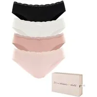 LASCANA Bikinislip (Packung, 4-St) aus elastischer Baumwolle, in schöner Box