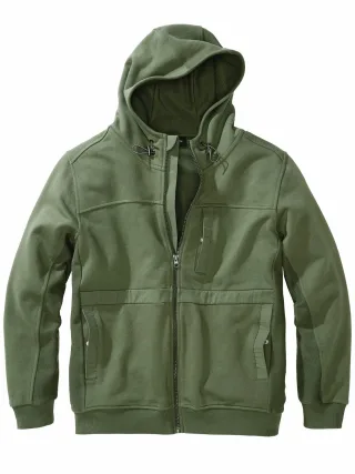 Mey & Edlich Herren Hoodie-Jacket Grün 100 % Baumwolle