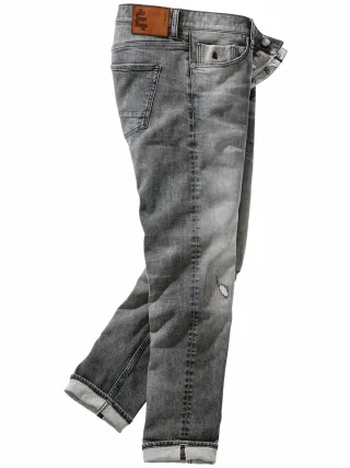 Mey & Edlich Herren Gerockte Selvedge-Jeans Schwarz 98 % Baumwolle, 2 % Elasthan
