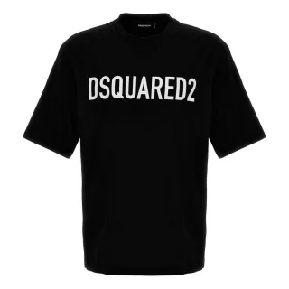 Dsquared2 T-shirt Mit Auffälligem Logo (schwarz)