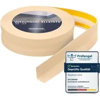 HOLZBRINK Sockelleiste PVC Weichsockelleiste selbstklebend 32x23mm Kiefer, L: 500 cm, 5m Rolle, Küchenabschlussleiste Arbeitsplatte, Fensterleiste, Fensterabdichtung