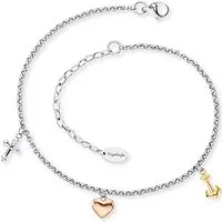 Engelsrufer Fußkette mit Anhänger Love & Hope - Glaube Liebe Hoffnung