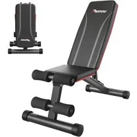 PASYOU Hantelbank Klappbare Verstellbare Hantelbank, Bankdücken Bank, 7 in 1 Fitnessbank für zu Hause oder im Fitnessstudio