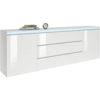 Home affaire Sideboard Magic, Kommode, Schrank, Stauraumschrank, mit 2 Türen und 3 Schubkästen Hochglanz lackiert (B/T/H) 240x40x81 cm