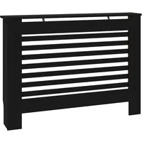 vidaXL Heizkörper Heizkörperverkleidung Schwarz 112x19x81,5 cm MDF