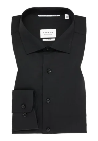 ETERNA - Hemd: Slim Fit schwarz - Gr. - 43