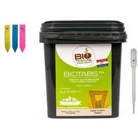 BIOTABS.NL Pflanzendünger BioTabs – Organische Dünger Tabs, 10-St., 10 Stück Bio Tabs inkl. Dosierpipette & Pflanzenschilder, Organische Düngetabletten in 10-Stück-Packung