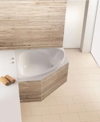 Hoesch Badewanne Spectra Eck 1400 ohne Schürze Weiss 3653.010