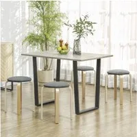HOMCOM Hocker Esszimmerhocker 4er Set Stapelhocker aus Birkensperrholz (Esszimmerhocker, 4 St., Stapelhocker), für Esszimmer Wohnzimmer Grau