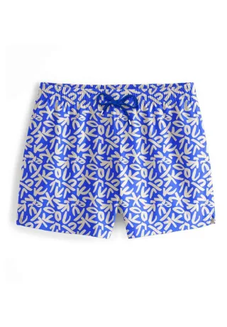 "Blue Geometric" Badeshorts