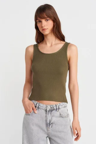 Rippstrick Ärmellose Cami Bluse