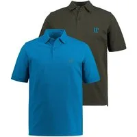 JP1880 Poloshirt Poloshirts Basic 2er-Pack Piqué gekämmte Baumwolle (2-tlg)