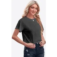 Imily Bela T-Shirt Damen Lockere Sommer Oberteile (Packung, 1-tlg., 1per-Pack) Einfarbig