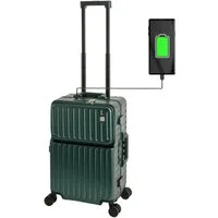 Travelhouse Hartschalen-Trolley Roma, 4 Rollen, mit USB und Getränkehalter Aluminium-Rahmen & Polycarbonat Hartschale