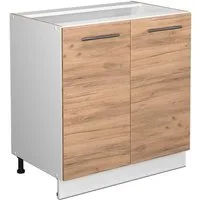 Vicco Unterschrank Fame-Line, Goldkraft Eiche/Weiß, 80 cm mit Regal, ohne Arbeitsplatte (1-St)