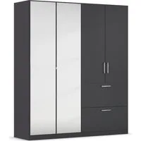 rauch Drehtürenschrank Kleiderschrank Schrank Garderobe Schlafzimmerschrank PADUA voll aufgelegte Spiegeltüren, zwei große Schubladen MADE IN GERMANY