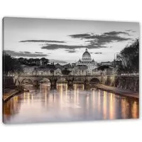 Pixxprint Leinwandbild der Basilika St. Peter in Rom, der Basilika St. Peter in Rom (1 St), Leinwandbild fertig bespannt, inkl. Zackenaufhänger