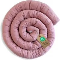 lilimaus Nestchenschlange Bettschlange für Babybett aus Musselin - 200, 300 & 400 cm, (1-tlg), Randschutz & Kuschelrolle mit Befestigungs-Schlaufen - Ø ca. 10-12 cm