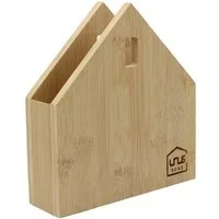 UNUS HOME Serviettenhalter Serviettenständer Haus, Bambus, (1-tlg., klein Bambusholz), Tischserviettenhalter Tischtuchspender Papierserviettenhalter