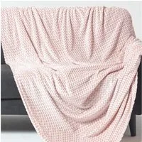 Plaid Samt-Jacquard-Decke Mora – Tagesdecke rosa, 130 x 160 cm, Homescapes