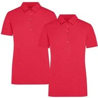 James & Nicholson Poloshirt Doppelpack Damen Funktionspolo für Freizeit und Sport Polo JN751 (Doppelpack, 2er-Pack) Atmungsaktiv und feuchtigkeitsregulierend, schnelltrocknend