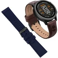 Timberland TRAIL FORCE Smartwatch Set, 2-tlg., mit blauem Silikonwechselband, Armbanduhr, Herrenuhr, Lederarmband, Bluetooth, Trinkerinnerung
