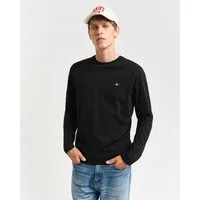 Gant Langarmshirt REG SHIELD LS T-SHIRT mit Logostickerei auf der Brust