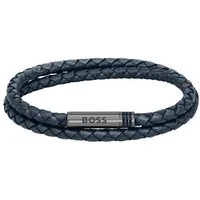 BOSS Armband Schmuck Edelstahl Lederarmband Wickelarmband ARES