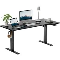 HOMALL Schreibtisch Schreibtisch Höhenverstellbarer mit Gedächtnis und Sitzerinnerung (2-lagige Höhenverstellung mit sitzender Erinnerungsfunktion und USB-Ladeanschluss)