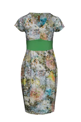 Kleid mit Blumendruck und langen Ärmeln