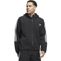 adidas Performance Trainingsjacke Kapuzenjacke Trea Tech (100% Baumwolle) schwarz/weiss Herren