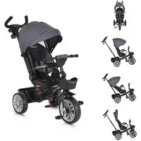 Byox Dreirad Tricycle Space 3 in 1 Dreirad, Getränkehalter, Korb, Schiebegriff, EVA-Räder