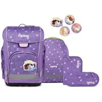 ergobag Schulranzen Cubo Light (inkl. Schlamperrolle, Sportbeutel, Etui und Kletties, 5tlg)