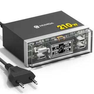 [GaN Tech] 210W 4-Port USB PD Charger USB-A+3USB-C PD2.0/3.0 QC2.0/3.0/4.0/4+ AFC FCP SCP PPS PE1.1 PE2.0 Fast Charging