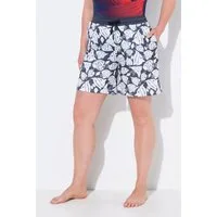 Ulla Popken Jeansshorts Aktiv-Shorts Mesh Fische weites Bein Elastikbund