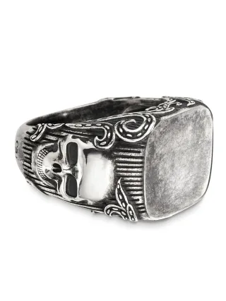 cai Ring 925/- Sterling Silber matt-oxidiert Totenkopf
