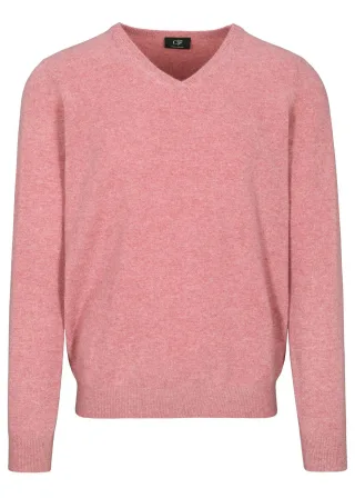 COMMANDER Finest Clothing - V-Pullover Basic, uni berry mel. - Gr. - XL