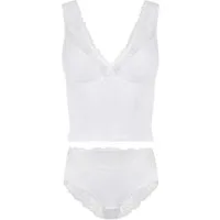 Evoni Set: Tanktop Wäsche Set Spitze