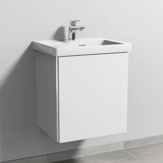 Sanipa 3way Waschtischunterbau zu Villeroy & Boch Subway 3.0 Waschtisch mit 1 Tür, Weiß-Soft BR84543