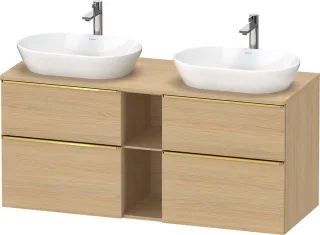 Duravit D-Neo Konsolenwaschtischunterbau wandhängend Natur Eiche Matt 1400x550x664 mm - DE4970B34300 DE4970B34300000