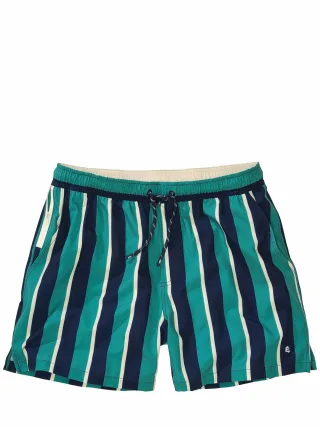 Mey & Edlich Herren Resort-Badeshorts Streifen Blau 94 % Polyester (recycelt), 6 % Elasthan