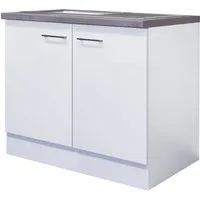 Flex-Well Spülenschrank Kopenhagen (B/H/T) 100 x 86 x 60 cm, inkl. Einbauspüle