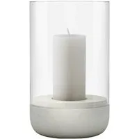 blomus Windlicht -CALMA- Glas Kerzenhalter, Stimmungslicht: modernes Deko-Design (1 St., SIZE M), Exklusive Betonoptik, Handgefertigt, Verschiedene Größen & Farben