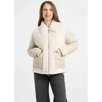 Frieda & Freddies Winterjacke Frieda & Freddies Teddyjacke im Materialmix mit Wellensteppung