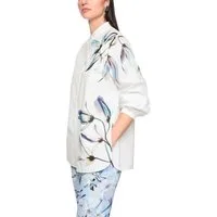 Marc Cain Langarmbluse Serene Hues Premium Damenmode mit Lilienprint