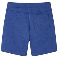 vidaXL Shorts Kindershorts mit Kordelzug Blau Melange 128